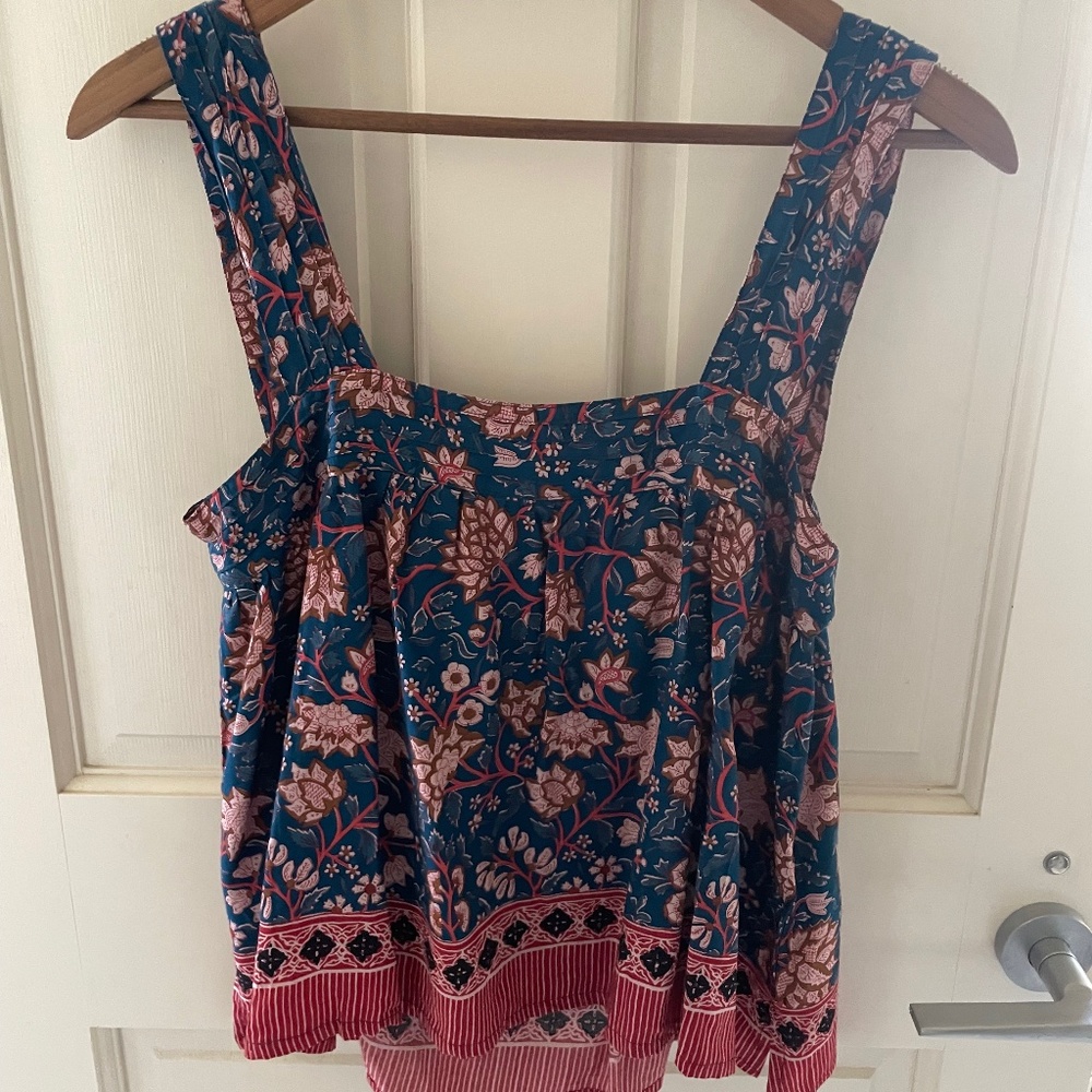 Natalie Martin Jasmine Top, Dahlia Indigo, Size Small